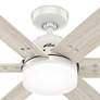 44" Hunter Pacer Fresh White LED Ceiling Fan with Remote