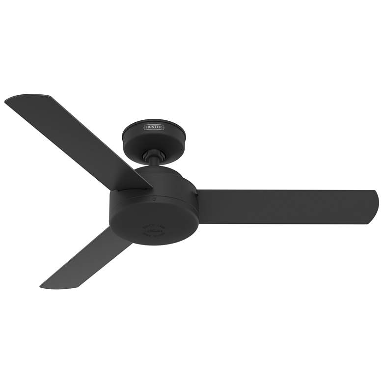 Image 1 44" Hunter Presto Matte Black 3-Blade Ceiling Fan with Wall Control