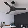 Thumbnail1 of 44" Hunter Presto Matte Black 3-Blade Ceiling Fan with Wall Control