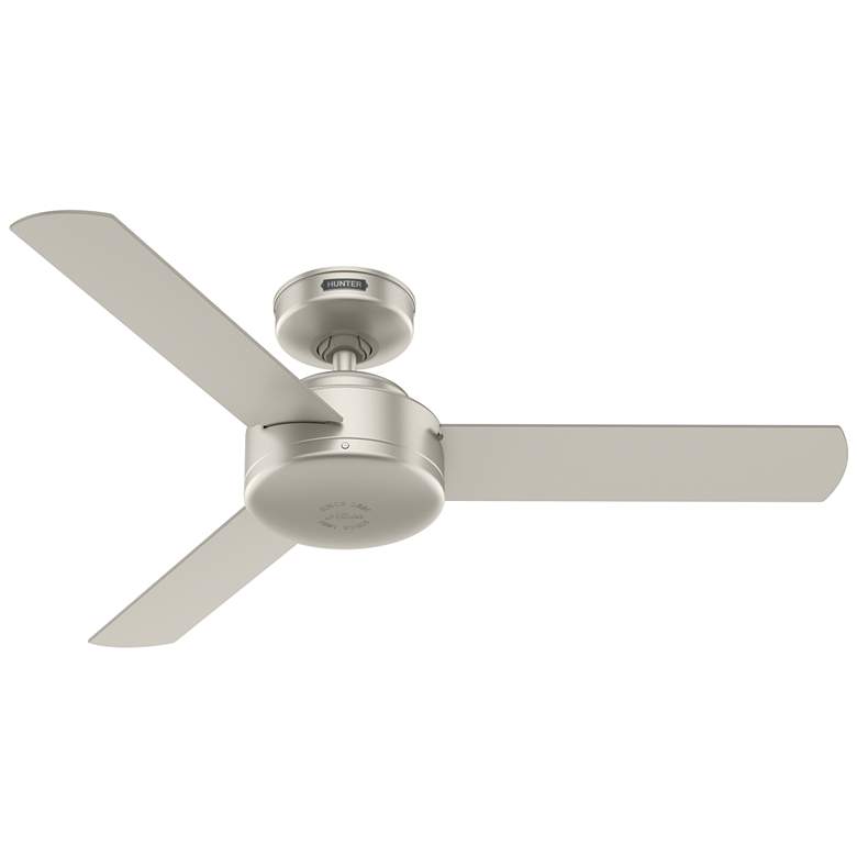 Image 1 44 inch Hunter Presto Matte Nickel 3-Blade Ceiling Fan with Wall Control