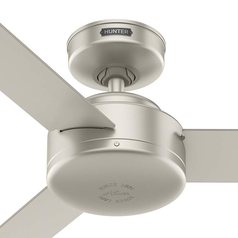 Image 4 44" Hunter Presto Matte Nickel 3-Blade Ceiling Fan with Wall Control more views