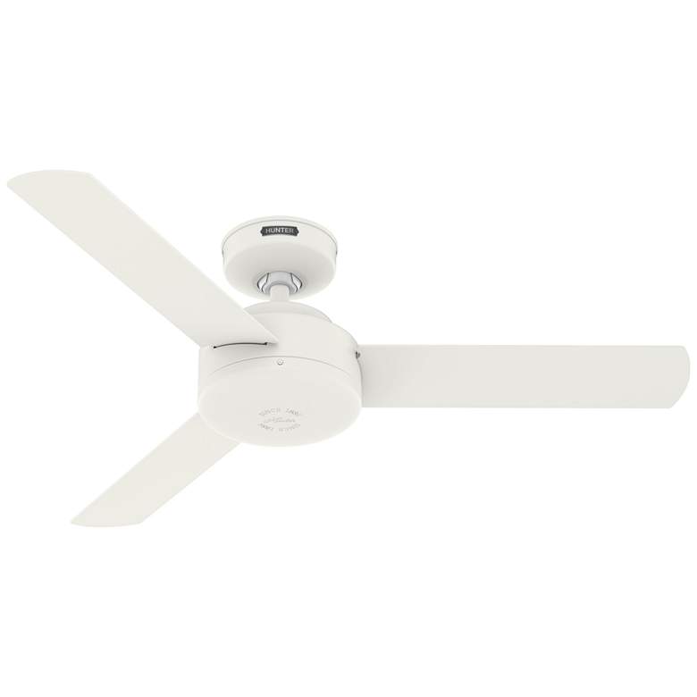 Image 1 44 inch Hunter Presto Matte White 3-Blade Ceiling Fan with Wall Control