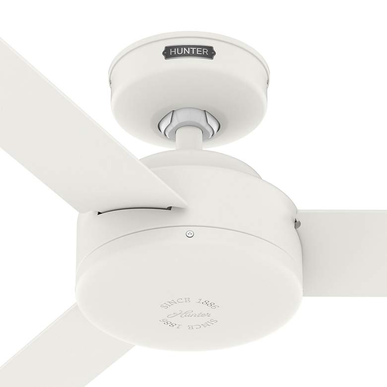 Image 4 44" Hunter Presto Matte White 3-Blade Ceiling Fan with Wall Control more views
