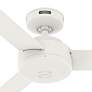 4_44" Hunter Presto Matte White 3-Blade Ceiling Fan with Wall Control more views