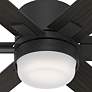 44" Hunter Radeon Matte Black Modern LED Smart Ceiling Fan
