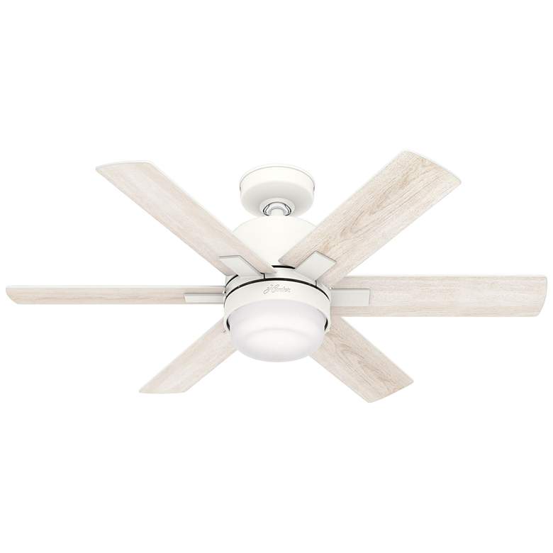 Image 2 44" Hunter Radeon Matte White LED Smart Ceiling Fan with Wall Control
