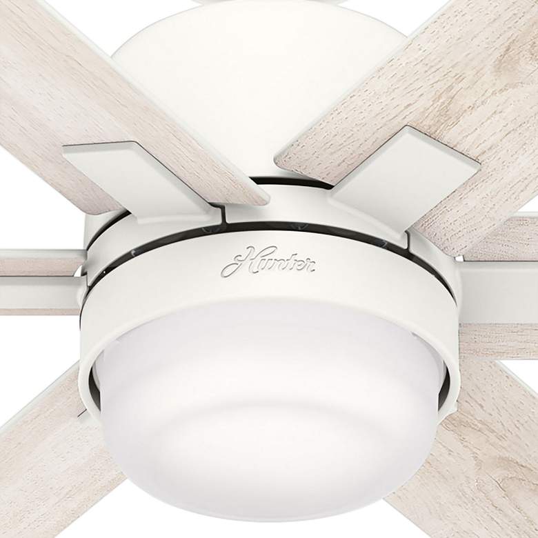 Image 3 44" Hunter Radeon Matte White LED Smart Ceiling Fan with Wall Control more views