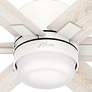 44" Hunter Radeon Matte White LED Smart Ceiling Fan with Wall Control