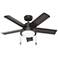 44" Hunter Seawall Noble Bronze Wet Rated LED Pull Chain Ceiling Fan