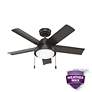 6_44" Hunter Seawall Noble Bronze Wet Rated LED Pull Chain Ceiling Fan more views