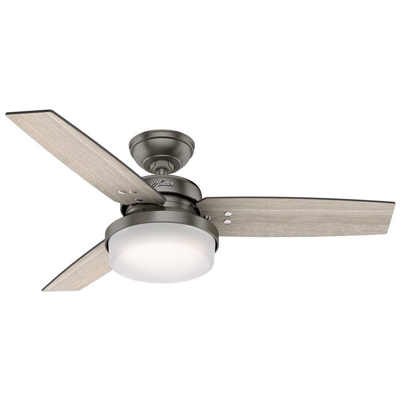 Image 1 44" Hunter Sentinel LED 3-Blade Brushed Slate Ceiling Fan with Remote