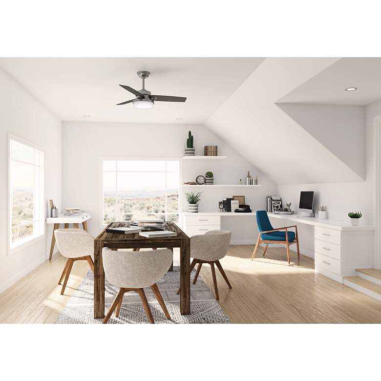 Image 4 44" Hunter Sentinel LED 3-Blade Brushed Slate Ceiling Fan with Remote more views