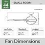 7_44" Hunter Sentinel LED 3-Blade Brushed Slate Ceiling Fan with Remote more views