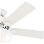 2_44" Hunter Swanson Fresh White Ceiling Fan with LED Light Kit more views
