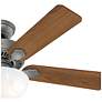 2_44" Hunter Swanson Matte Silver Ceiling Fan with LED Light Kit more views