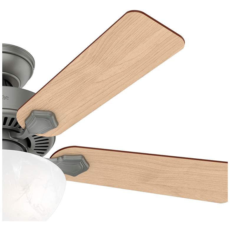 Image 3 44" Hunter Swanson Matte Silver Ceiling Fan with LED Light Kit more views