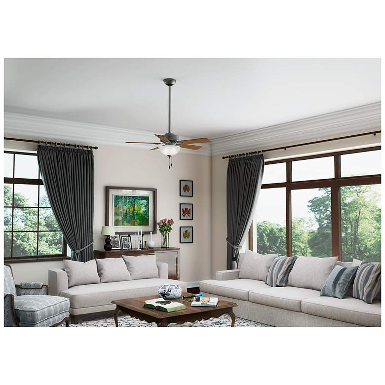 Image 5 44" Hunter Swanson Matte Silver Ceiling Fan with LED Light Kit more views