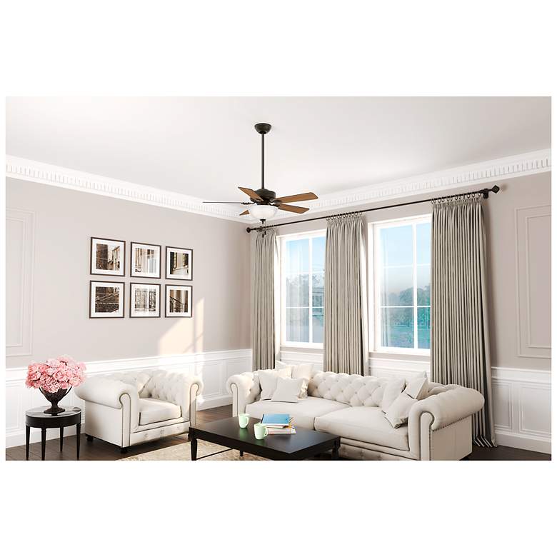 Image 6 44" Hunter Swanson New Bronze Ceiling Fan with LED Light Kit more views