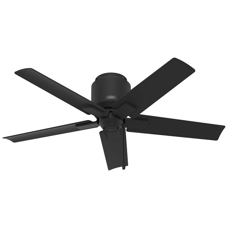Image 1 44" Hunter Terrace Cove Matte Black LP Damp Rated Ceiling Fan