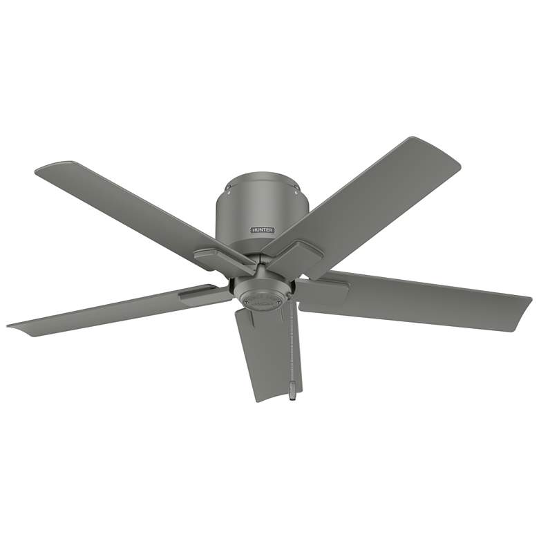 Image 1 44 inch Hunter Terrace Cove Matte Silver LP Damp Rated Ceiling Fan
