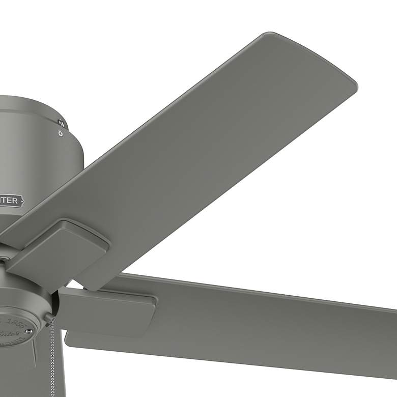 Image 3 44" Hunter Terrace Cove Matte Silver LP Damp Rated Ceiling Fan more views