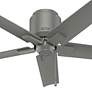 4_44" Hunter Terrace Cove Matte Silver LP Damp Rated Ceiling Fan more views