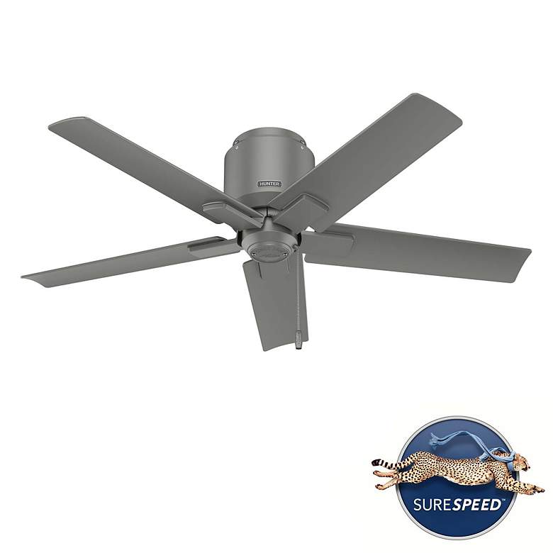 Image 7 44" Hunter Terrace Cove Matte Silver LP Damp Rated Ceiling Fan more views