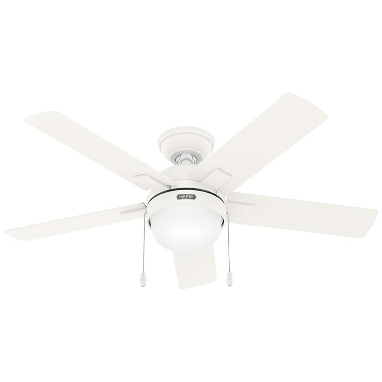 Image 1 44 inch Hunter Zeal Matte White LED Ceiling Fan