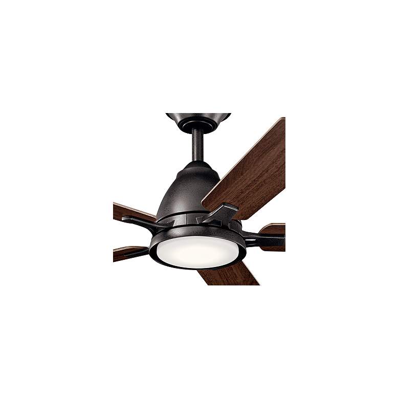 Image 2 44" Kichler Arvada Anvil Iron LED Ceiling Fan with Wall Control more views