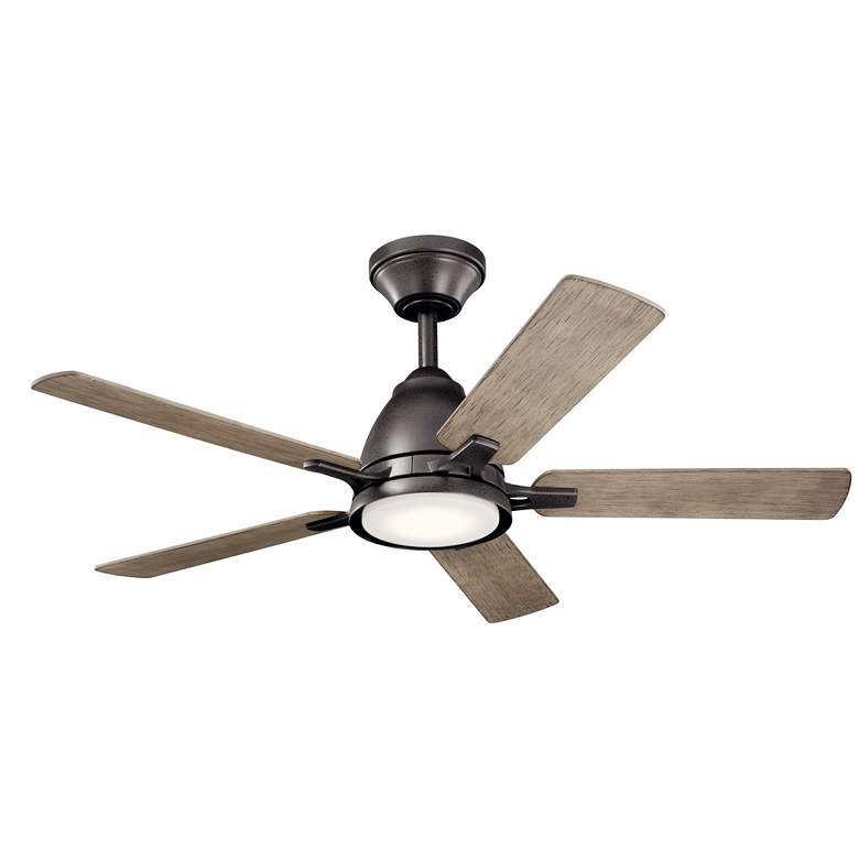 Image 2 44" Kichler Arvada Anvil Iron LED Ceiling Fan with Wall Control more views