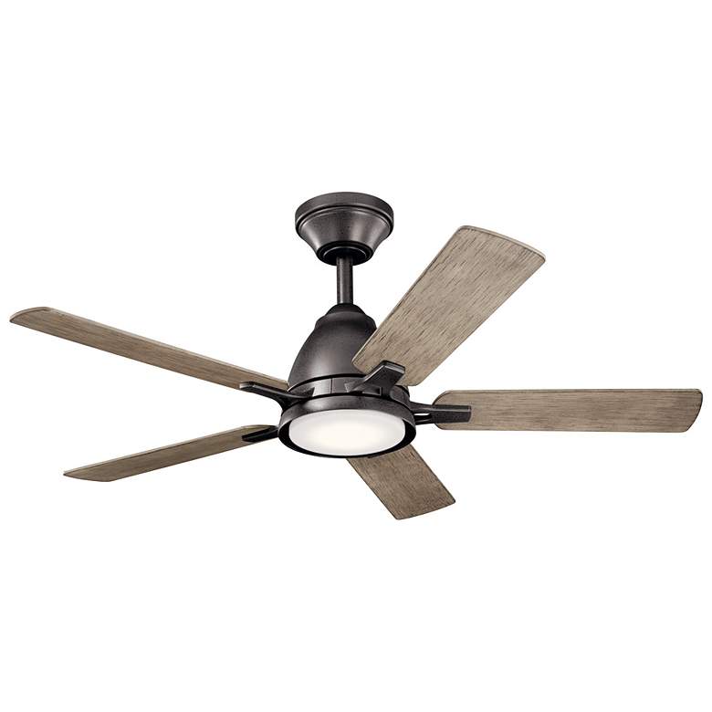 Image 3 44" Kichler Arvada Anvil Iron LED Ceiling Fan with Wall Control more views