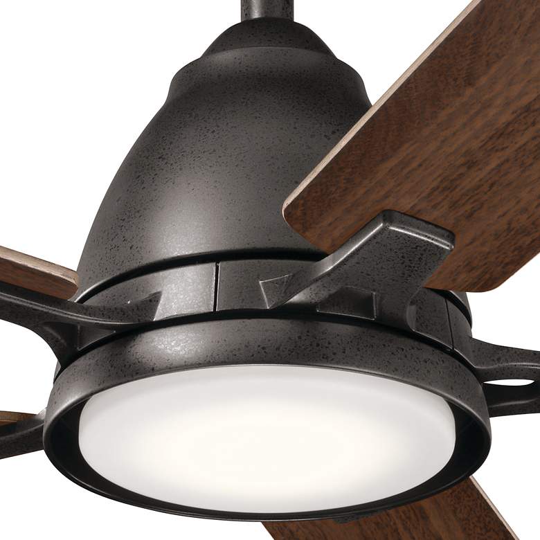 Image 5 44" Kichler Arvada Anvil Iron LED Ceiling Fan with Wall Control more views
