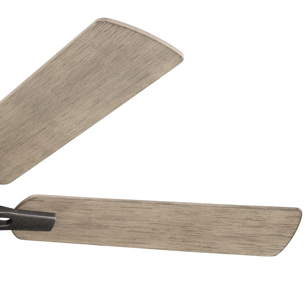 44" Kichler Arvada Anvil Iron LED Ceiling Fan with Wall Control