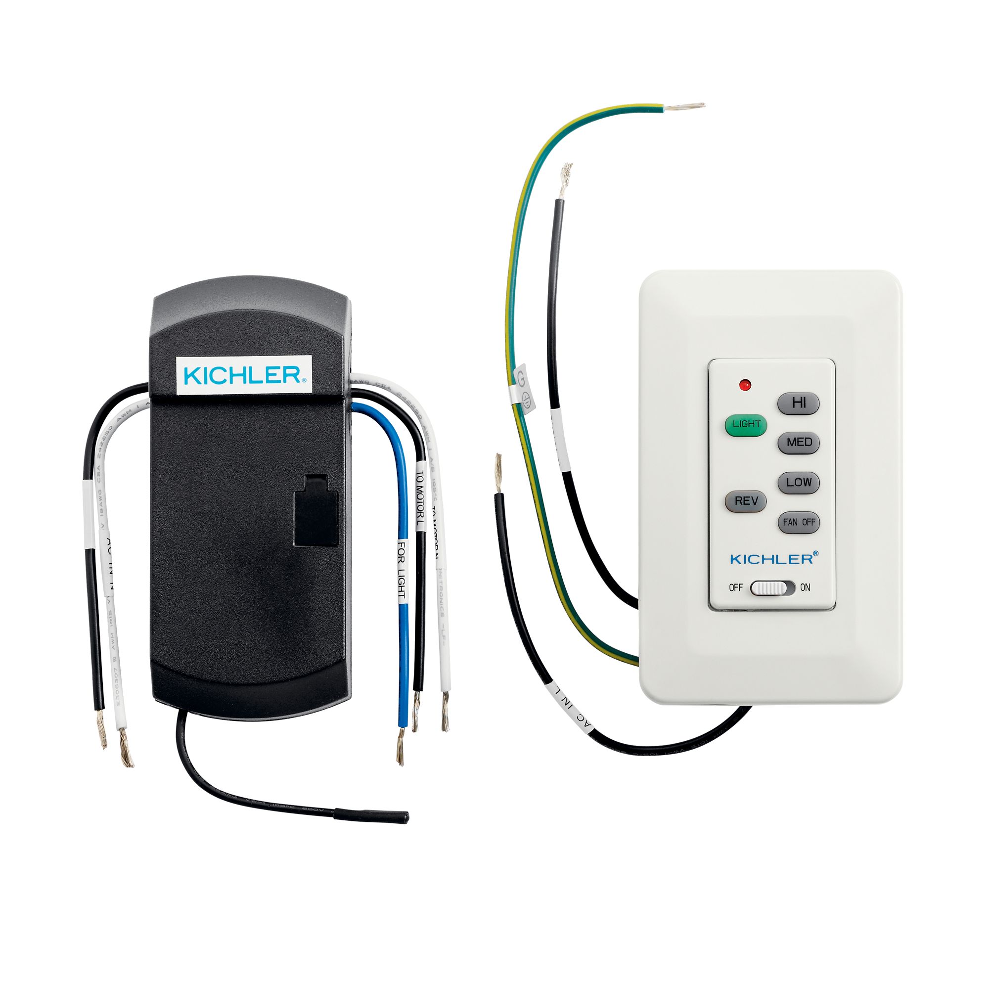 44" Kichler Arvada Anvil Iron LED Ceiling Fan with Wall Control