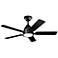 44" Kichler Arvada Satin Black LED Ceiling Fan with Wall Control
