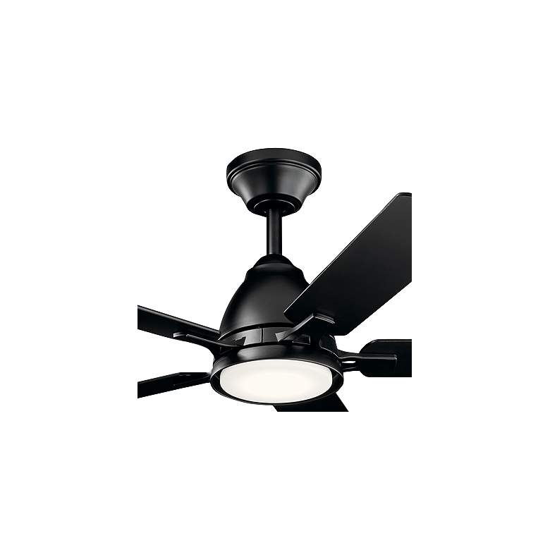 Image 2 44 inch Kichler Arvada Satin Black LED Ceiling Fan with Wall Control more views