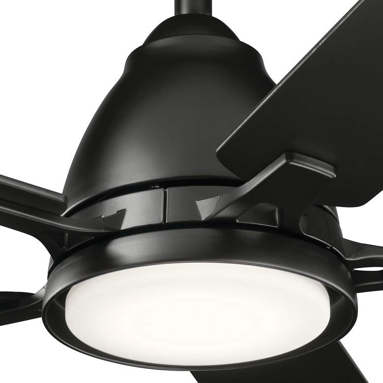Image 3 44" Kichler Arvada Satin Black LED Ceiling Fan with Wall Control more views