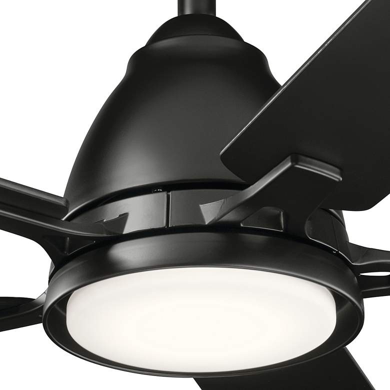 Image 4 44 inch Kichler Arvada Satin Black LED Ceiling Fan with Wall Control more views