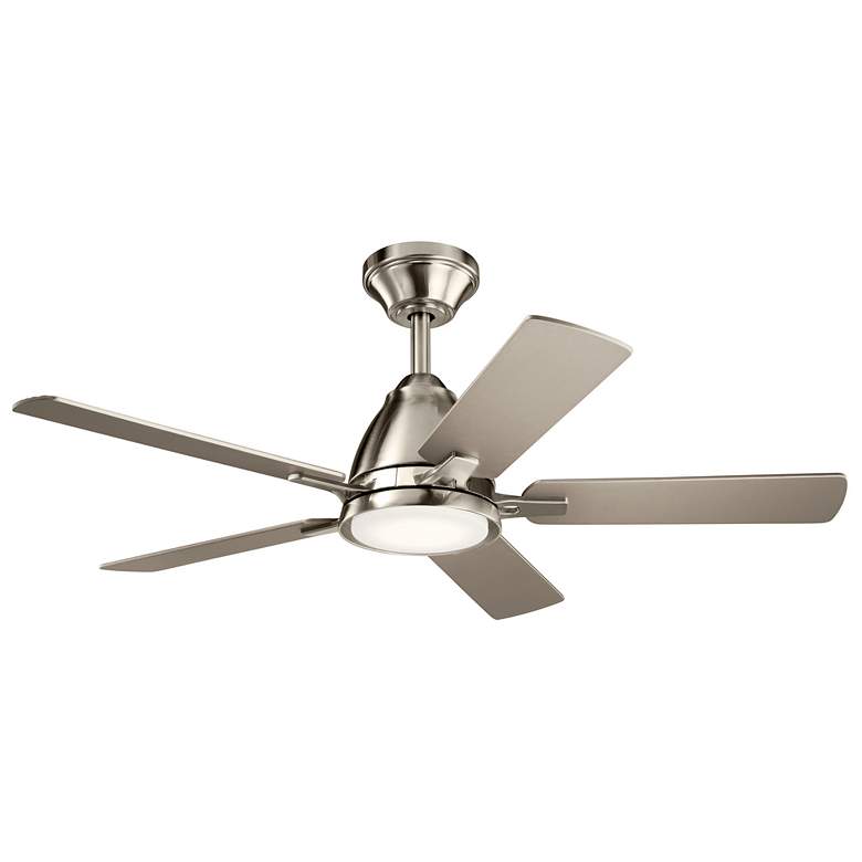 Image 1 44" Kichler Arvada Stainless Steel LED Ceiling Fan with Wall Control