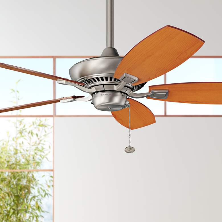 Image 1 44 inch Kichler Canfield Brushed Nickel Ceiling Fan with Pull Chain