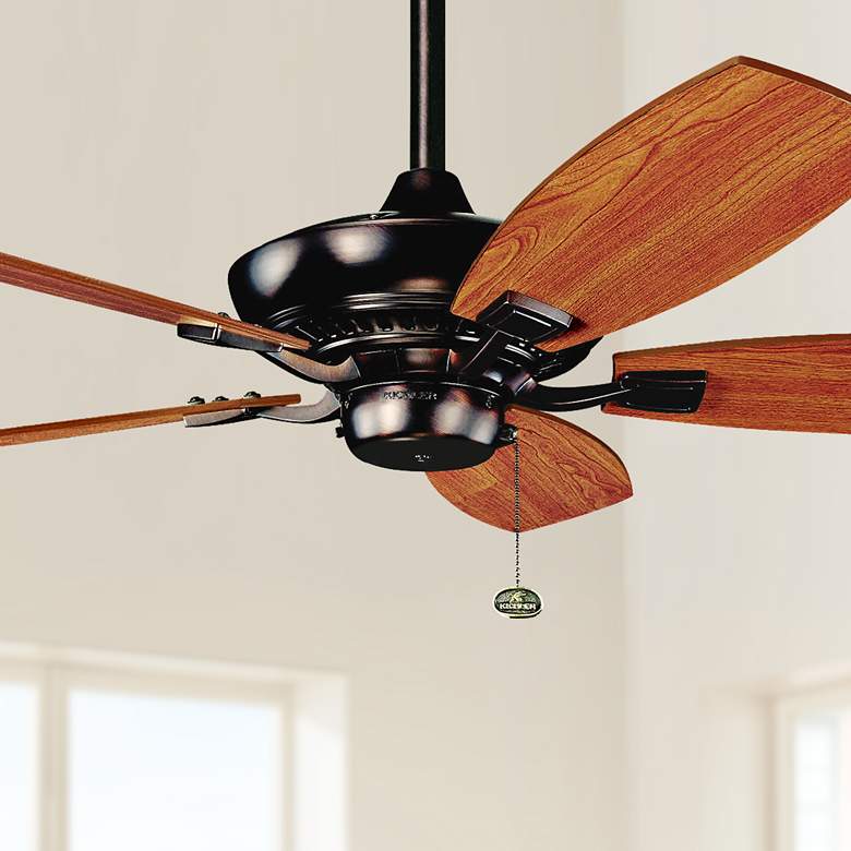 Image 1 44 inch Kichler Canfield Oil Brushed Finish Ceiling Fan with Pull Chain