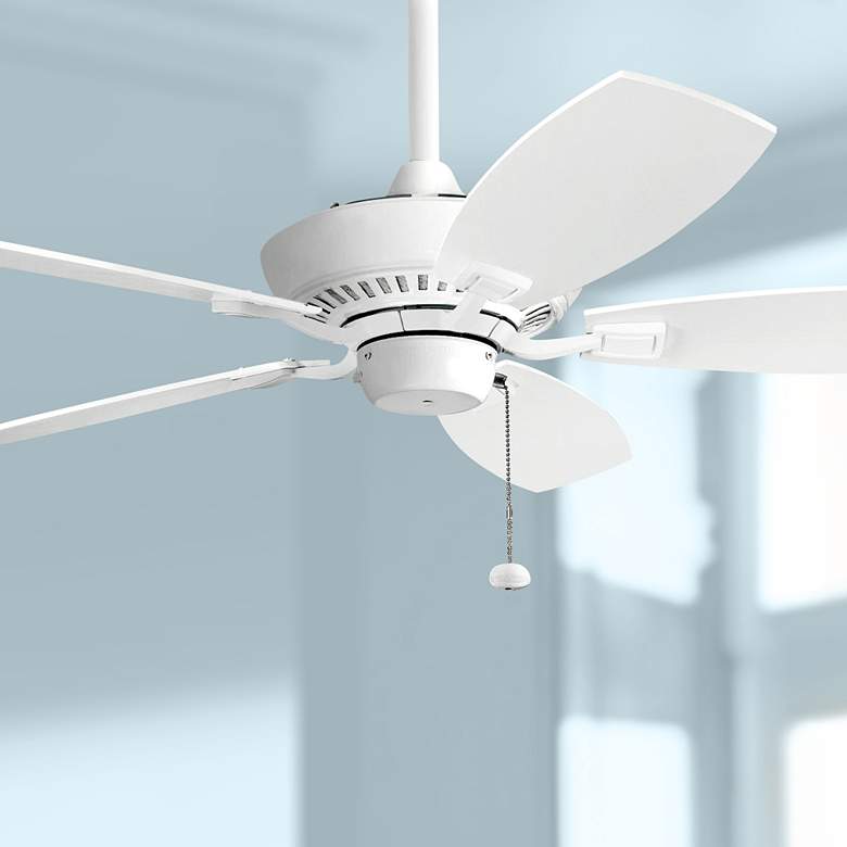 Image 1 44" Kichler Canfield White Pull Chain Ceiling Fan