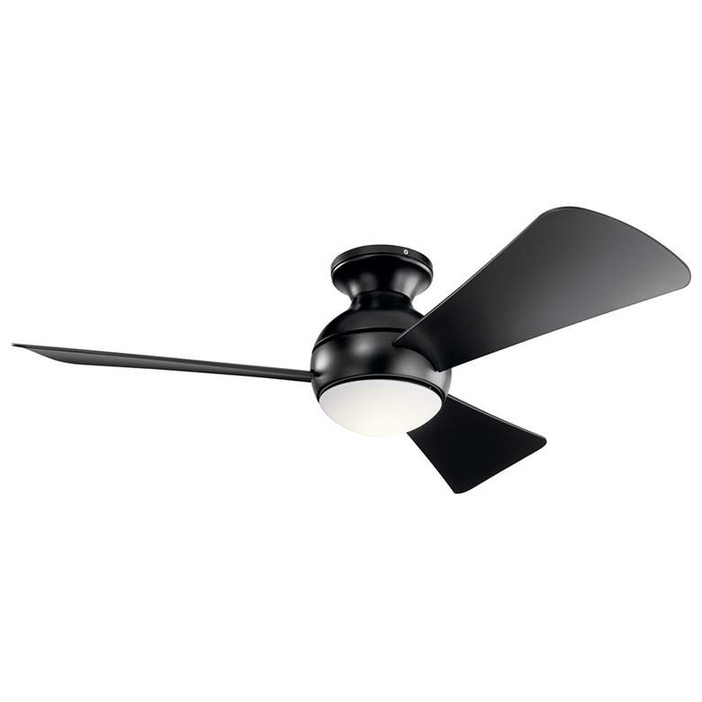 Image 1 44" Kichler Sola Satin Black LED Ceiling Fan