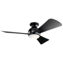 44" Kichler Sola Satin Black LED Ceiling Fan