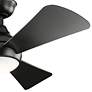 5_44" Kichler Sola Satin Black LED Ceiling Fan more views