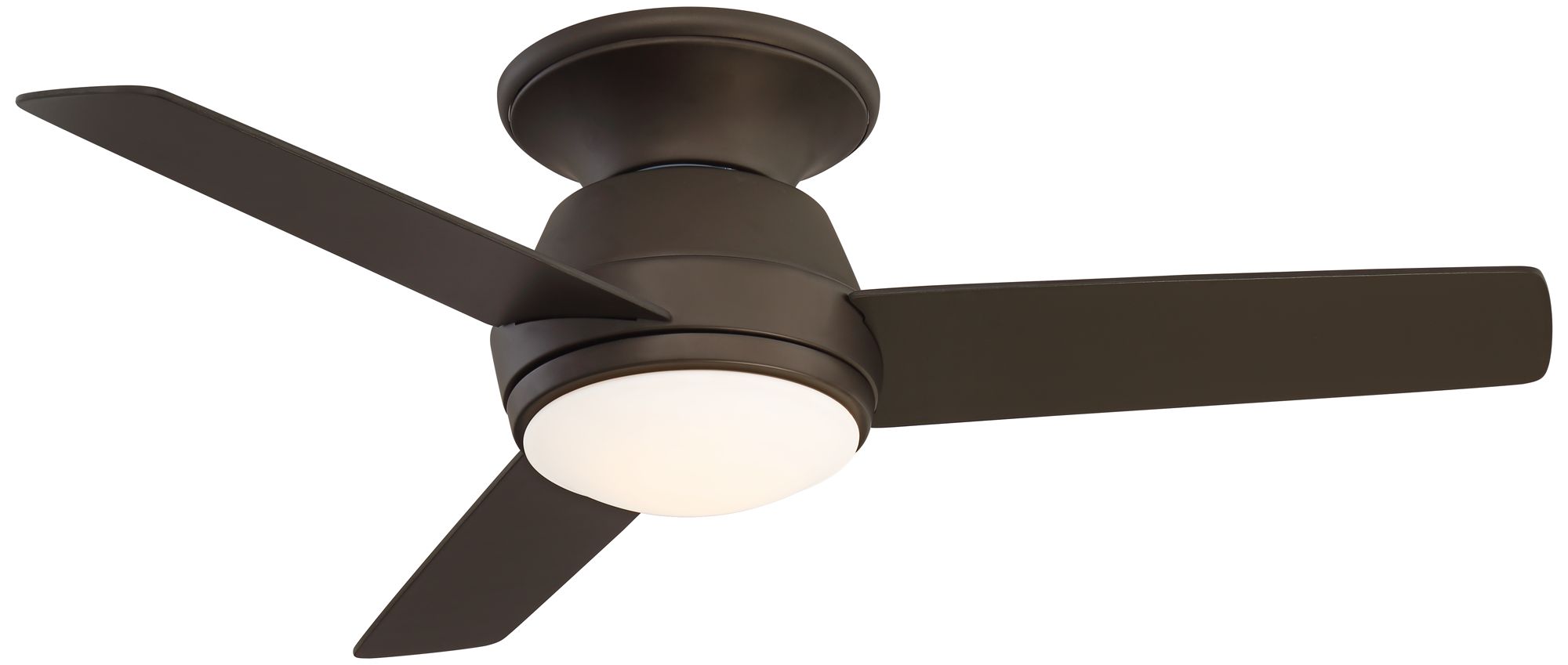 44" Marbella Breeze Bronze Modern LED Hugger Ceiling Fan with Remote
