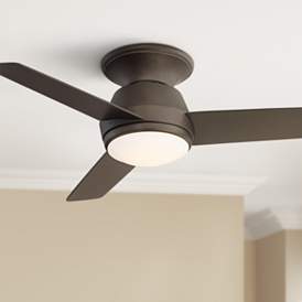 Image1 of 44" Marbella Breeze Bronze Modern LED Hugger Ceiling Fan with Remote