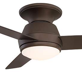 Image3 of 44" Marbella Breeze Bronze Modern LED Hugger Ceiling Fan with Remote more views
