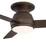 44" Marbella Breeze Bronze Modern LED Hugger Ceiling Fan with Remote