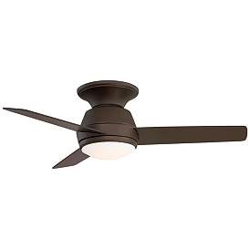 Image5 of 44" Marbella Breeze Bronze Modern LED Hugger Ceiling Fan with Remote more views